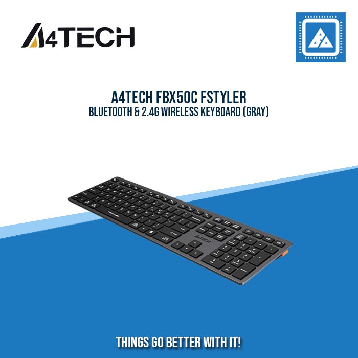 A4TECH FBX50C FSTYLER BLUETOOTH & 2.4G WIRELESS KEYBOARD (GRAY) A4TECH FBX50C FSTYLER BLUETOOTH & 2.4G WIRELESS KEYBOARD (GRAY)